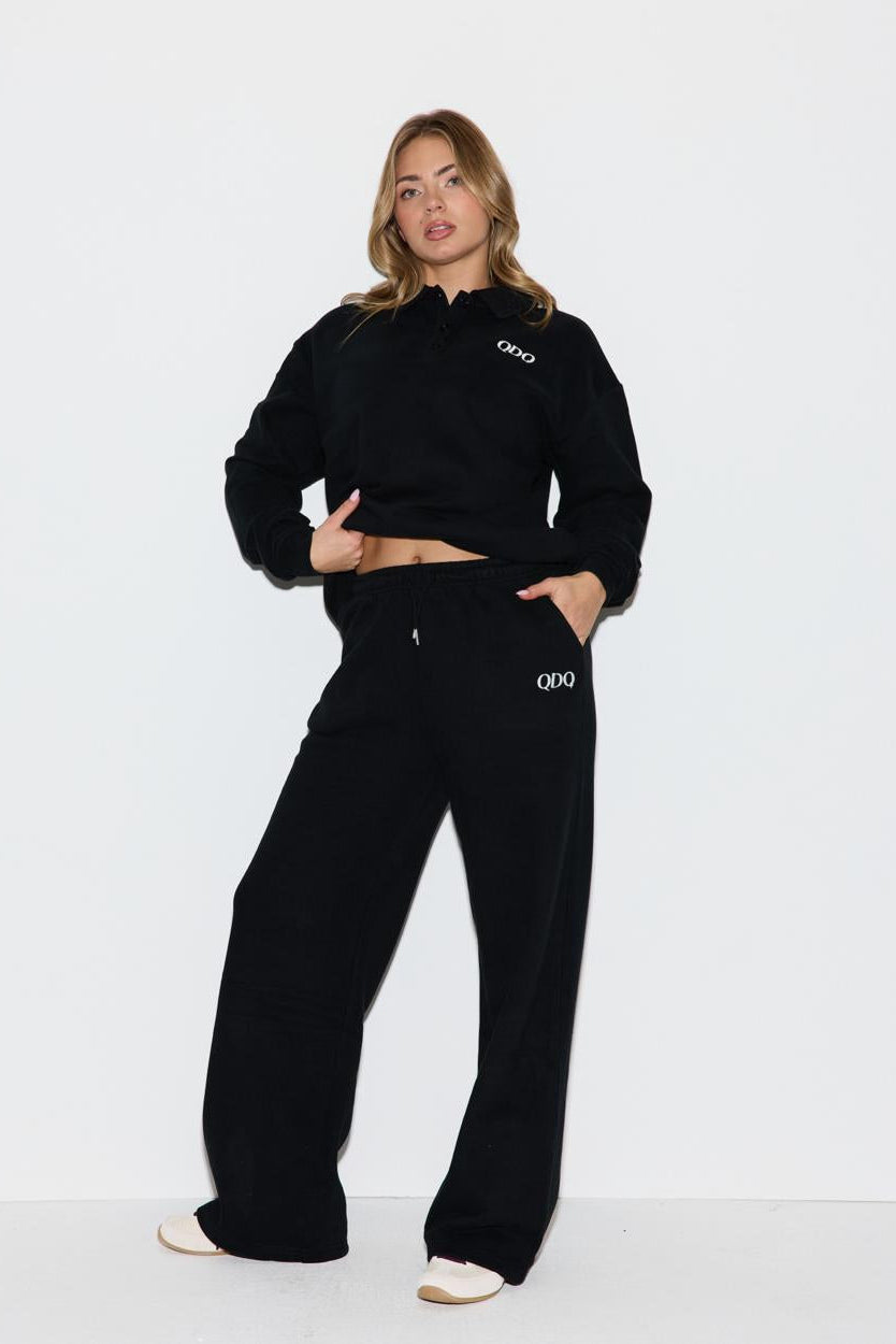 Loose Fit Straight Leg Jogger - Jet Black – QDQ Club 【新品】Q