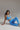 Core Plunge Neck Bra - Malibu Blue