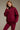 QDQ Oversized Athletic Half Zip - Merlot